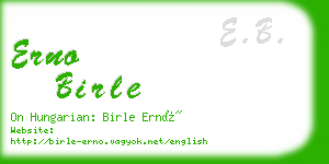 erno birle business card